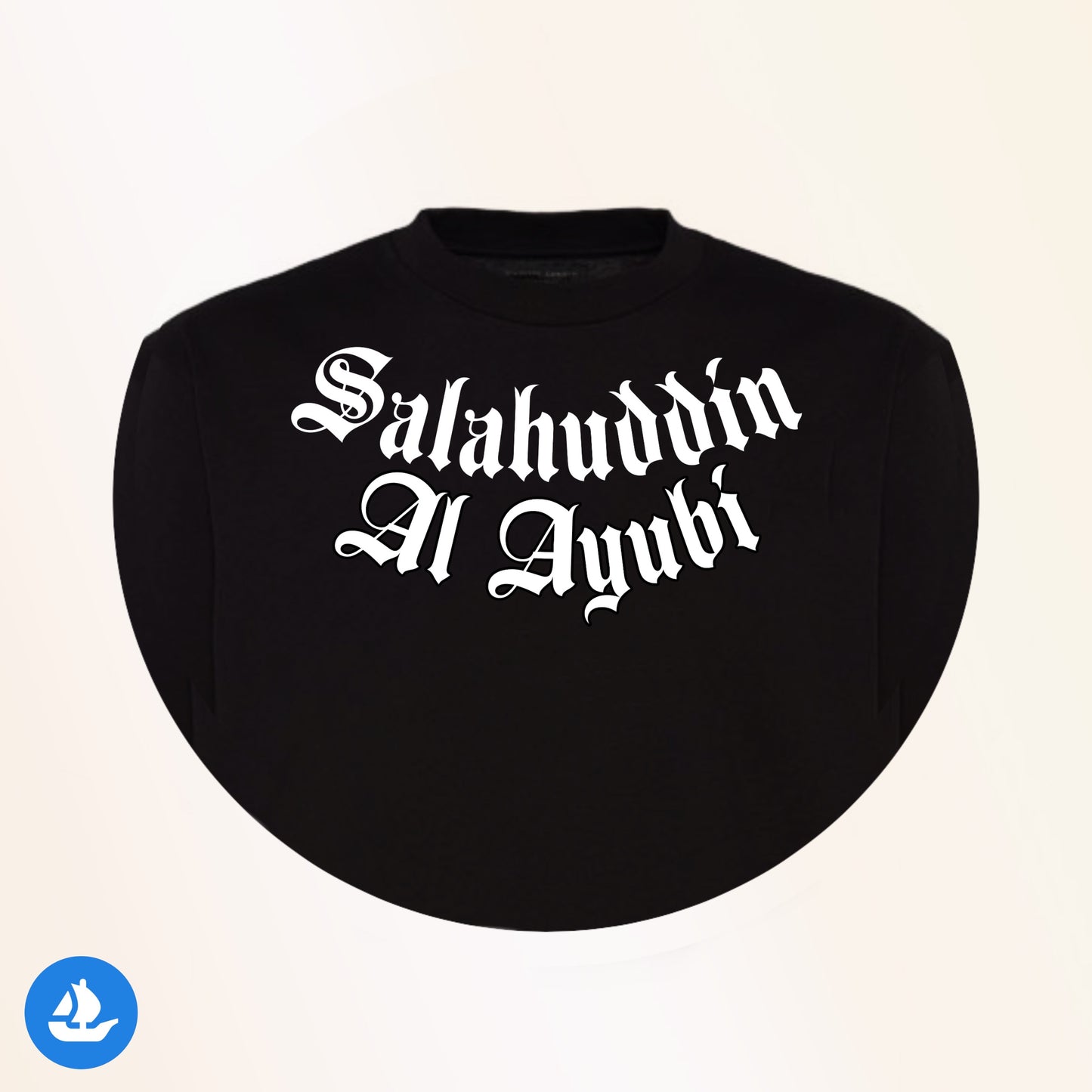 Salahuddine Al Ayubi black oversized crewneck t-shirt