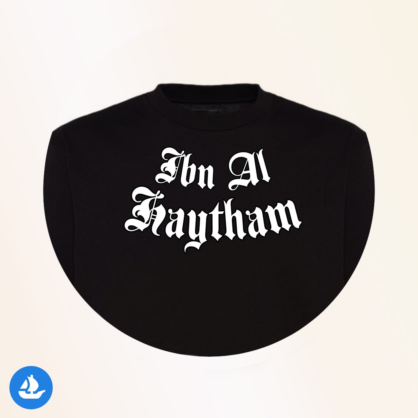 Ibn Al Haytham black oversized crewneck t-shirt