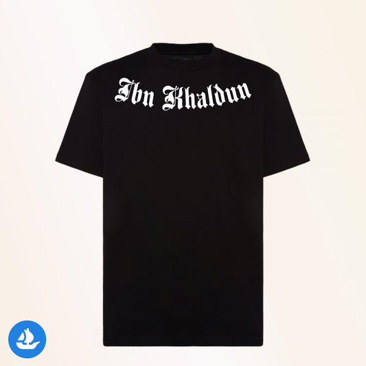 Ibn Khaldun black oversized crewneck t-shirt