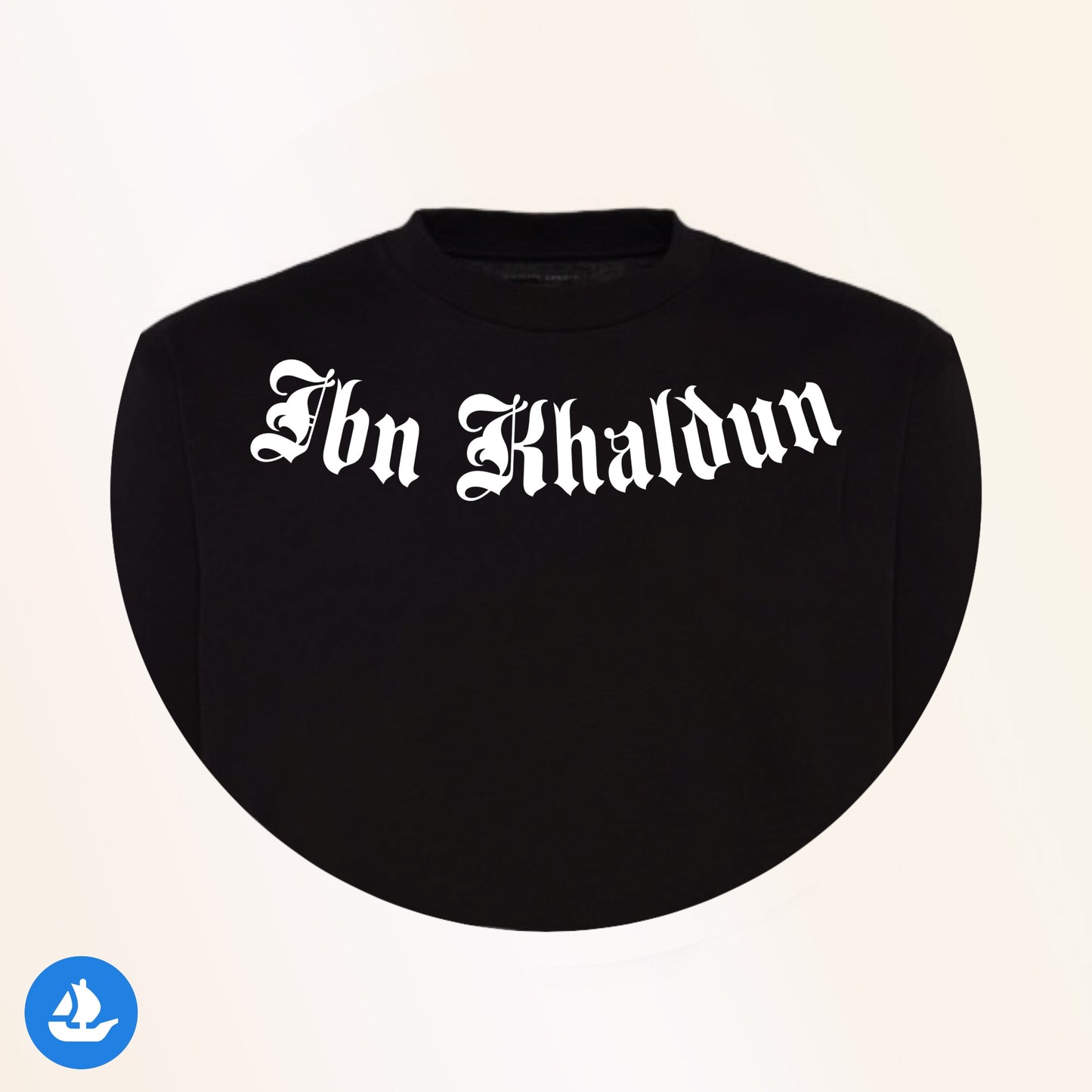 Ibn Khaldun black oversized crewneck t-shirt