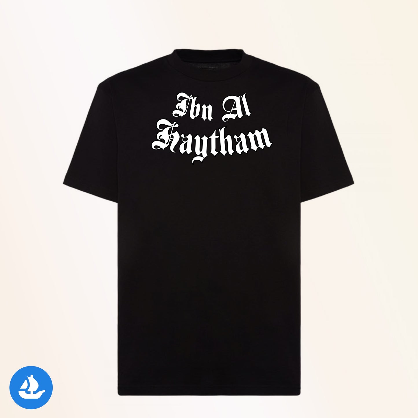 Ibn Al Haytham black oversized crewneck t-shirt